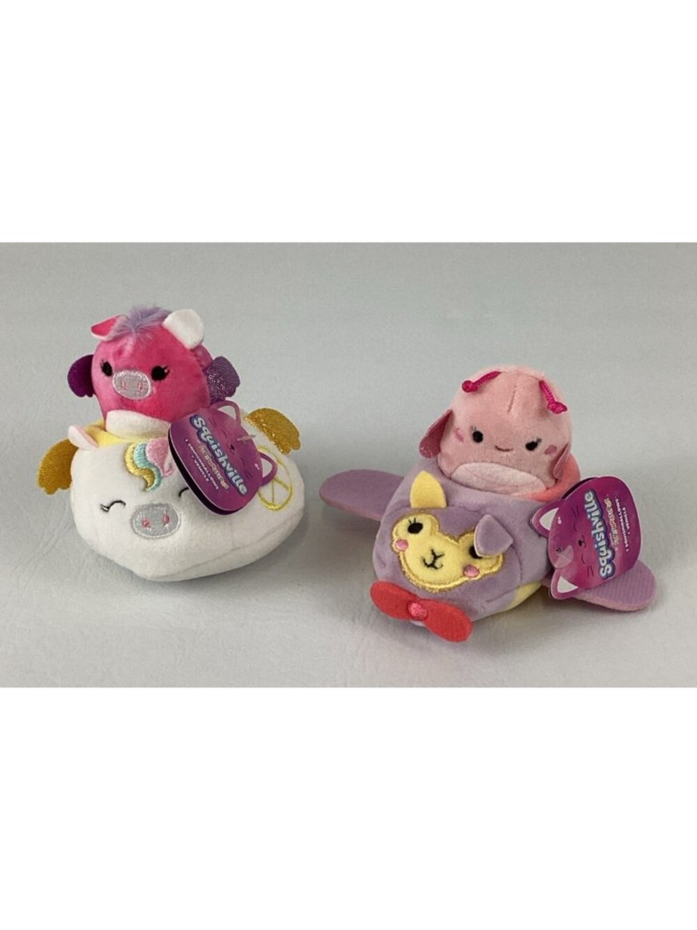 Maribel Willow Squishmallows Squishville Plane Carriage Plush Toy Lot Jazwares